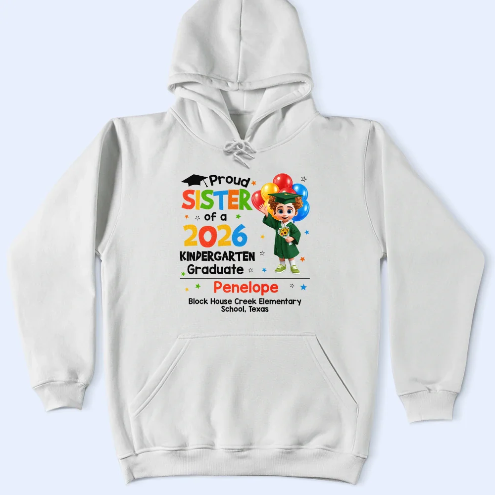 Proud Family Of A Preschool Graduate - Personalized T Shirt - Image 4