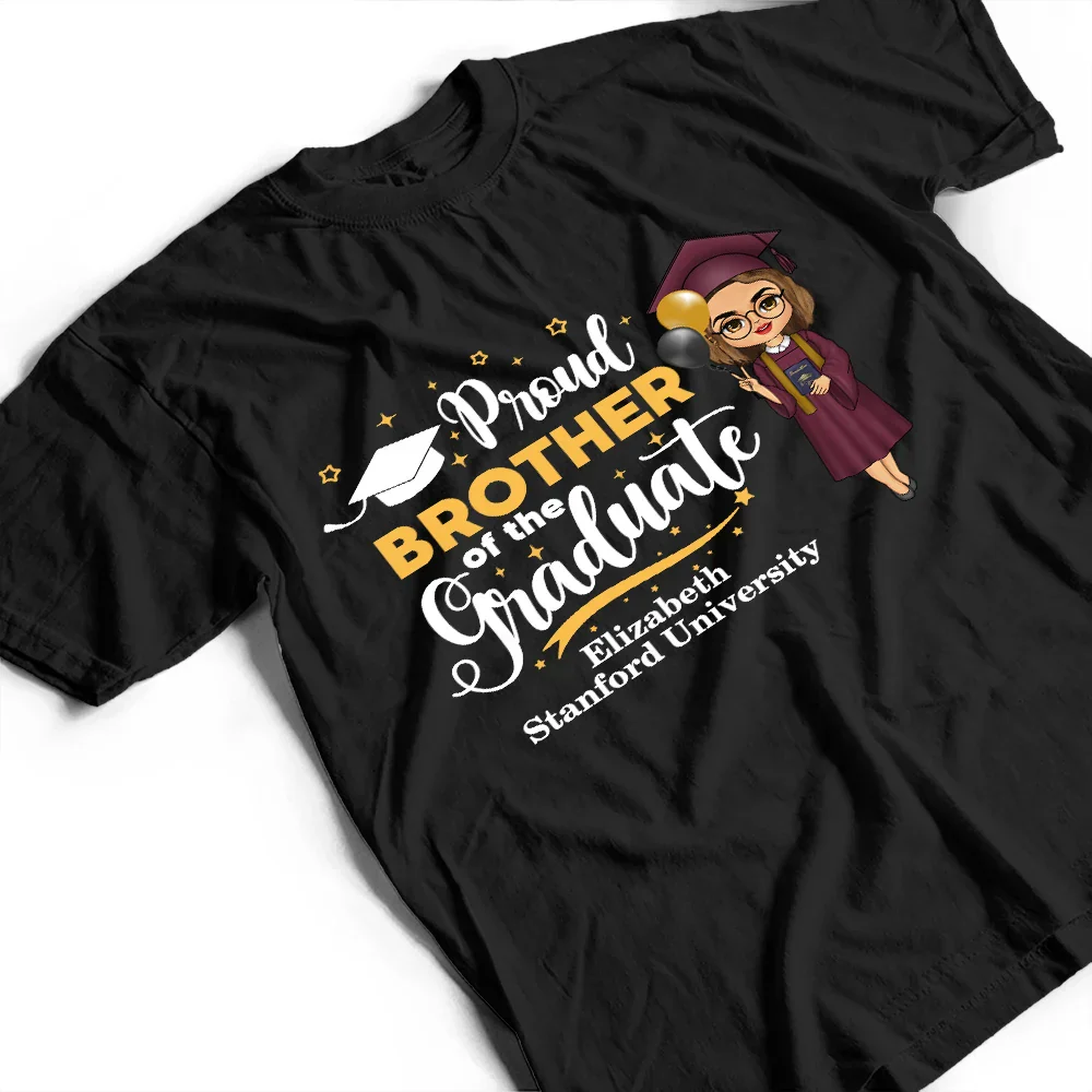 Proud Family Of The Graduate - Personalized T Shirt - Image 5