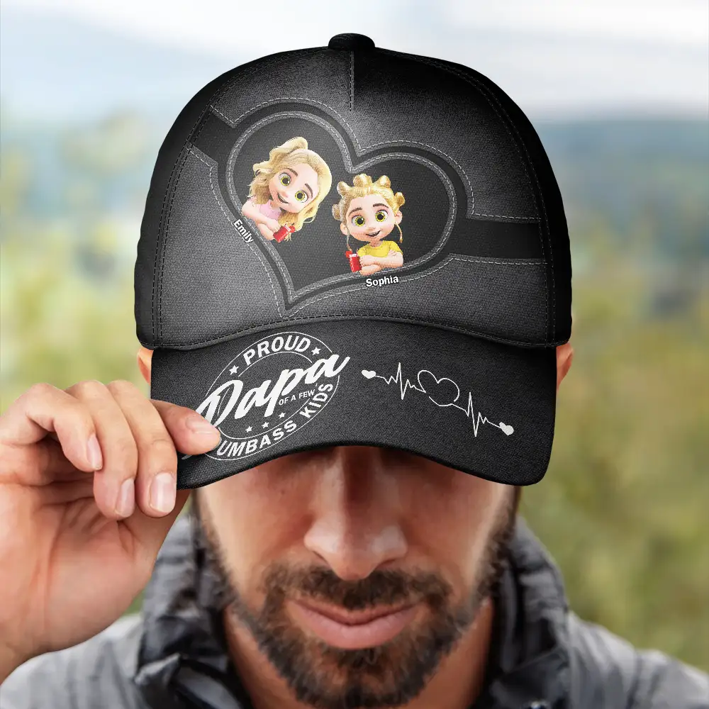 Proud Father Of A Few Dumb Kids - Personalized Classic Cap - Image 4