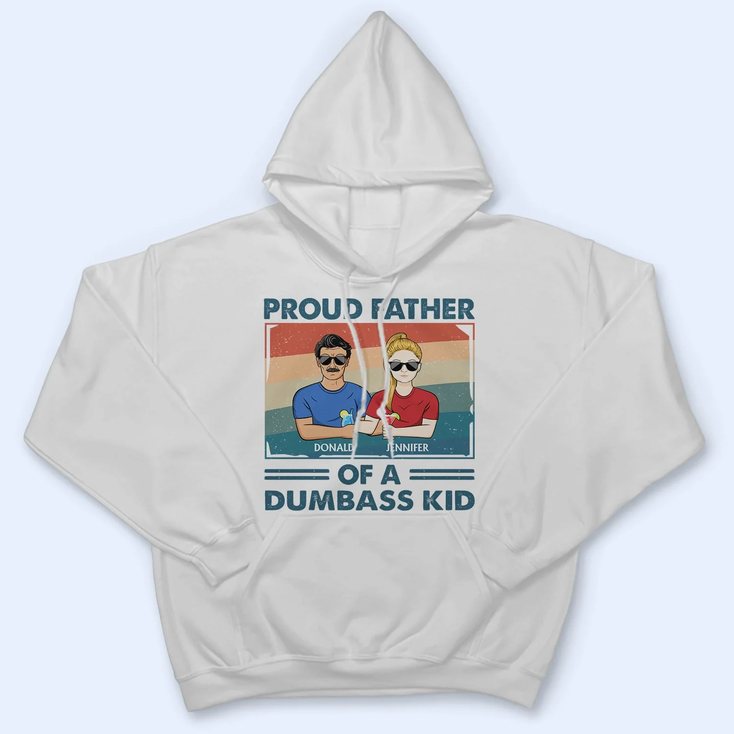 Proud Father Of A Few - Funny Gift For Father, Dad, Grandpa - Personalized T Shirt - Image 4