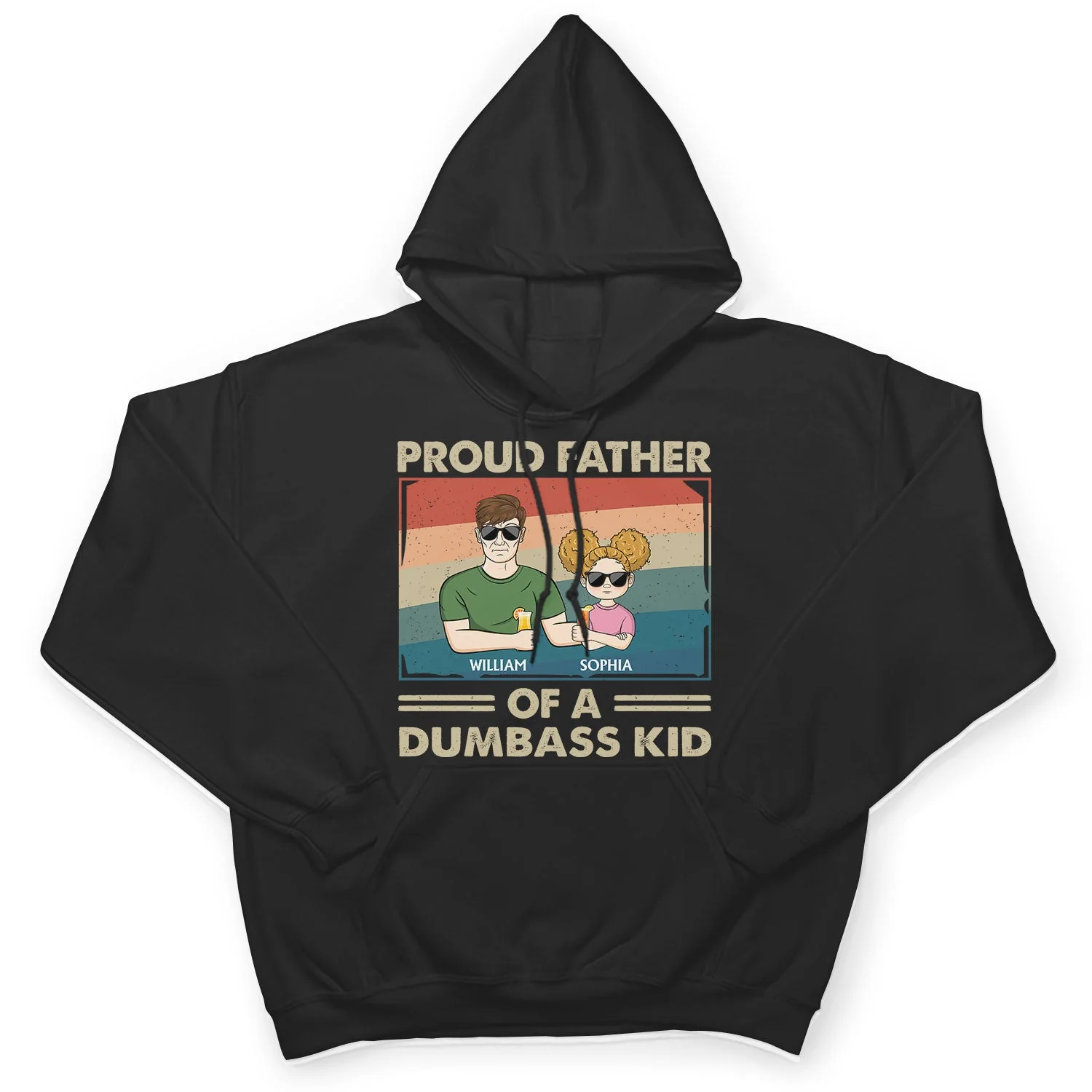 Proud Father Of A Few Kid & Adult - Funny Gift For Dad, Father, Grandpa - Personalized T Shirt - Image 5