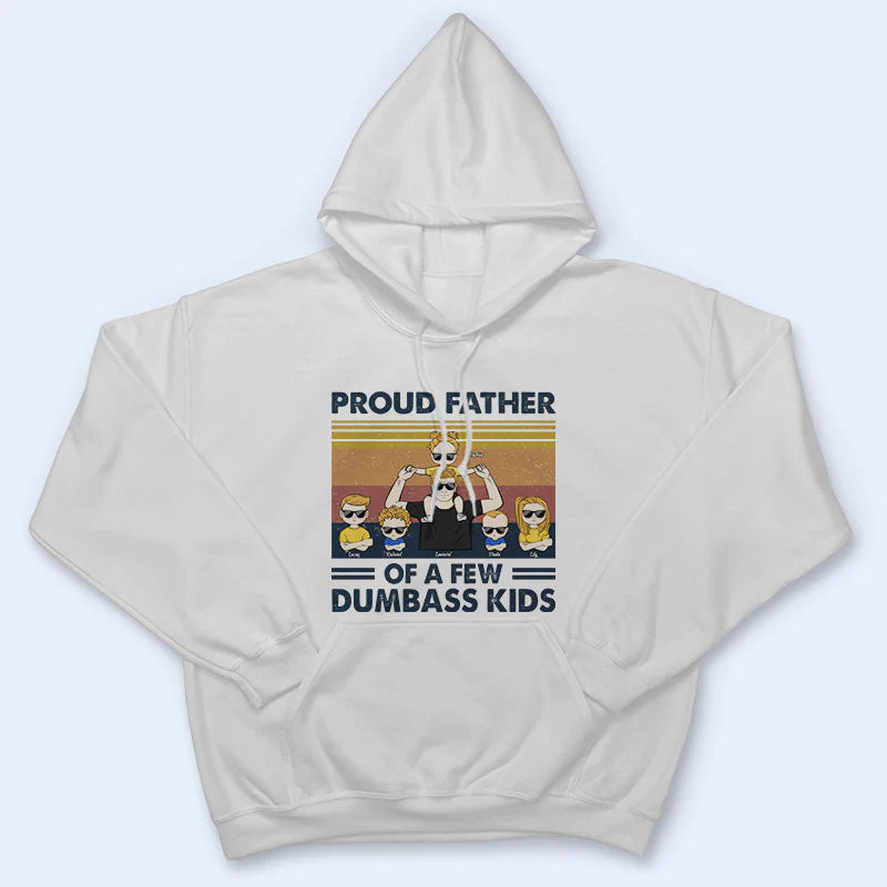 Proud Father Of A Few Kids - Gift For Father, Dad - Personalized Custom T Shirt - Image 4