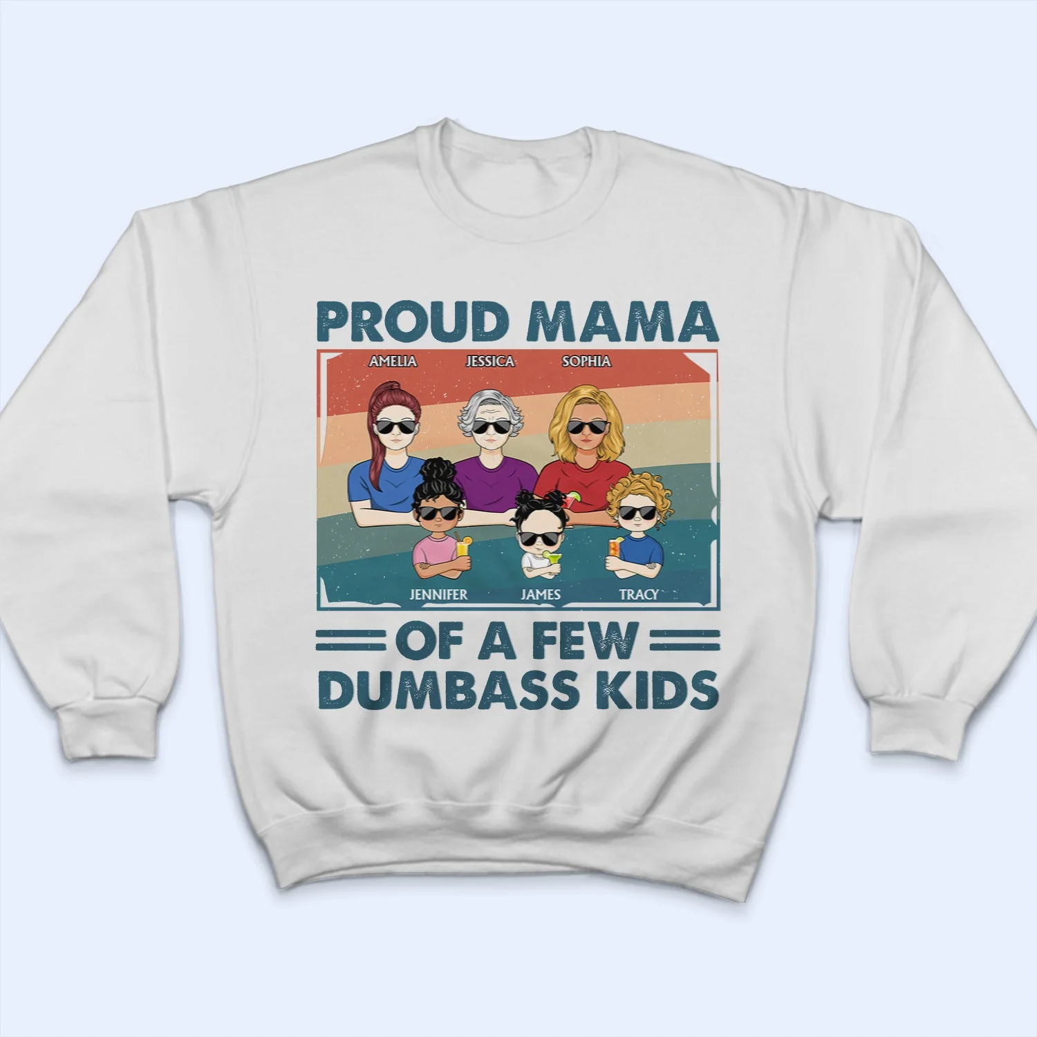 Proud Mother Of A Few Adult & Kid - Funny Gift For Mom, Mother, Grandma - Personalized T Shirt - Image 5