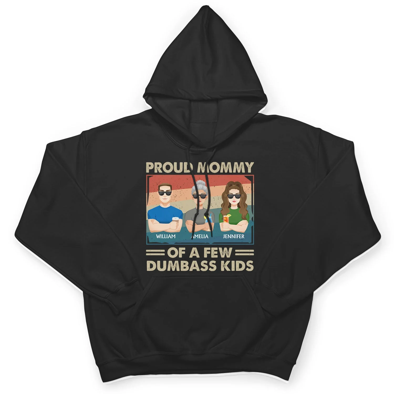 Proud Mother Of A Few Kid & Adult Flat Art - Funny Gift For Mom, Mother, Grandma - Personalized T Shirt - Image 4