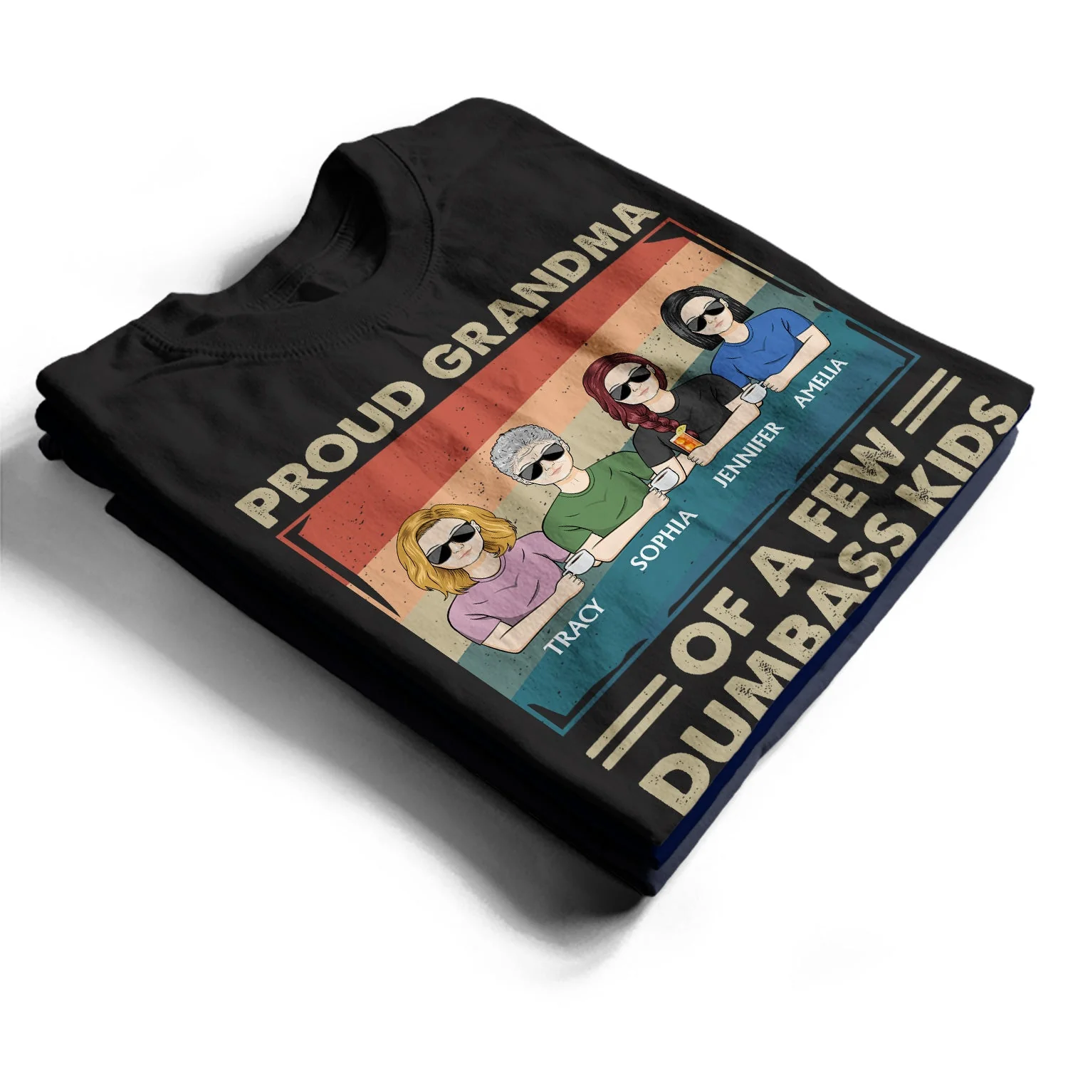 Proud Mother Of A Few Kid & Adult - Funny Gift For Mom, Mother, Grandma - Personalized T Shirt - Image 2