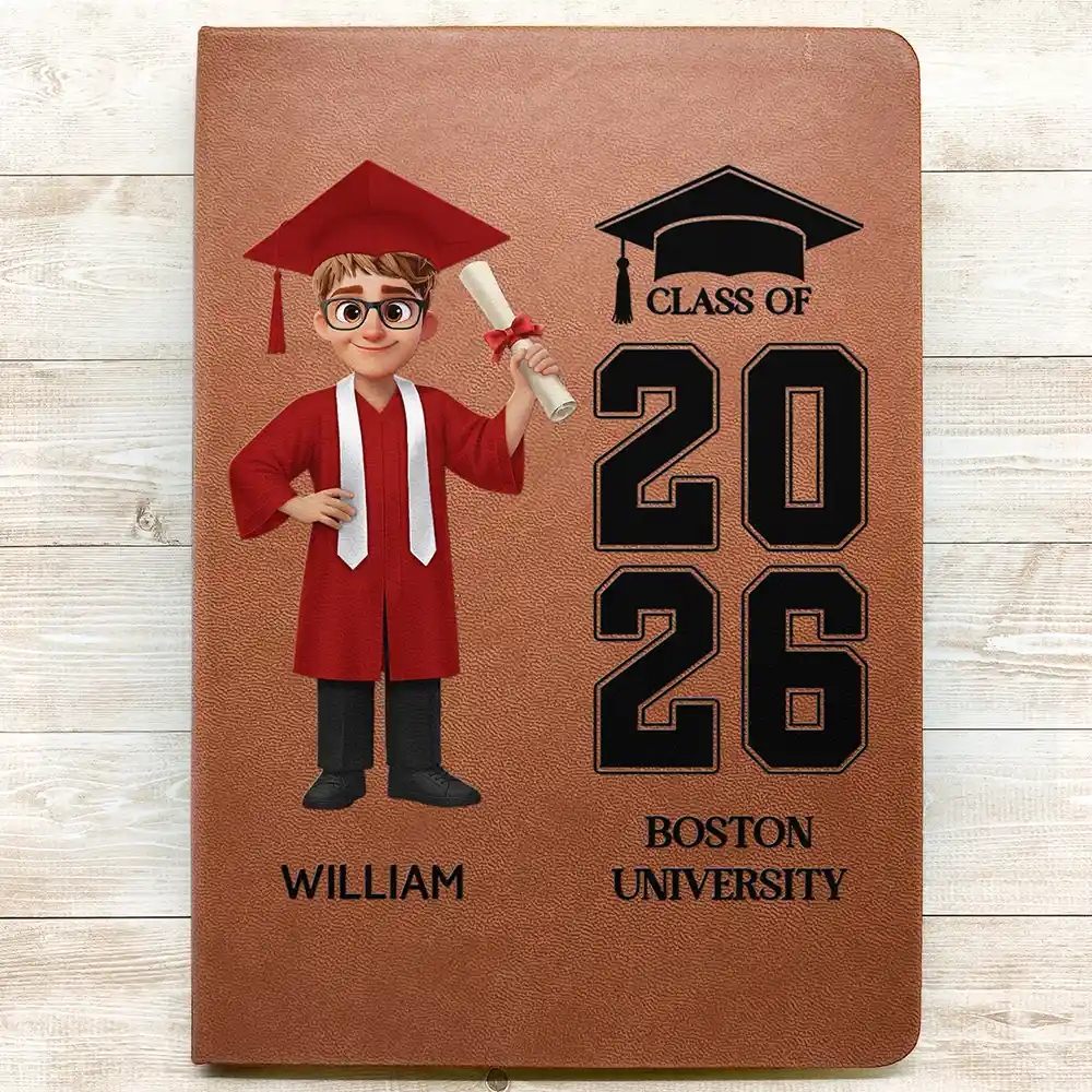 Proud Senior Graduate - Personalized Leather Journal - Image 3