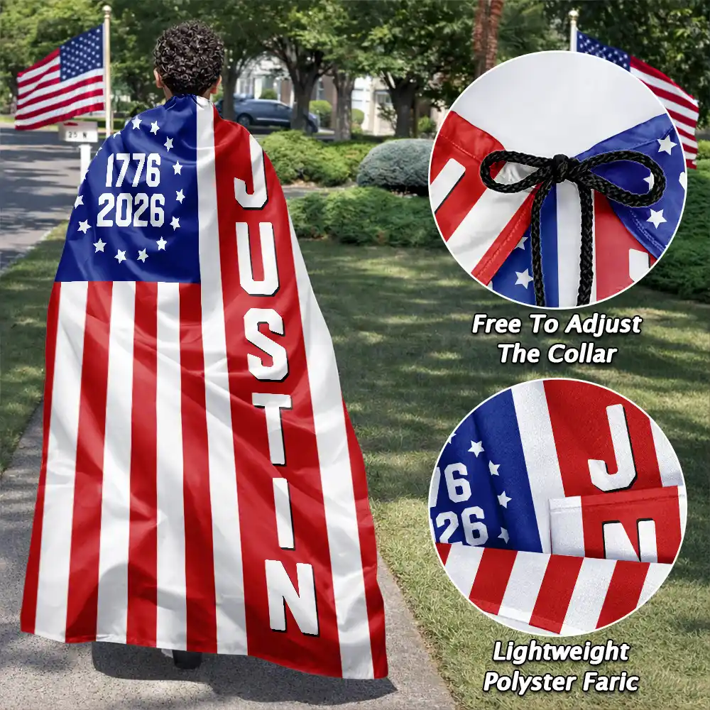 Proudly Celebrating 250 Years of Freedom - Personalized Costume Cape - Image 4