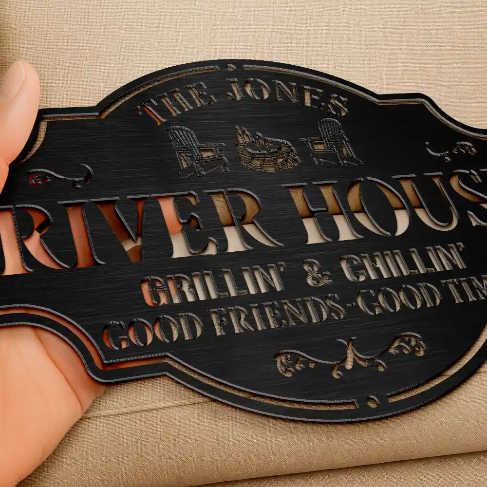Pub Shed Good Friends Good Times - Personalised Cutout Metal Sign - Image 3