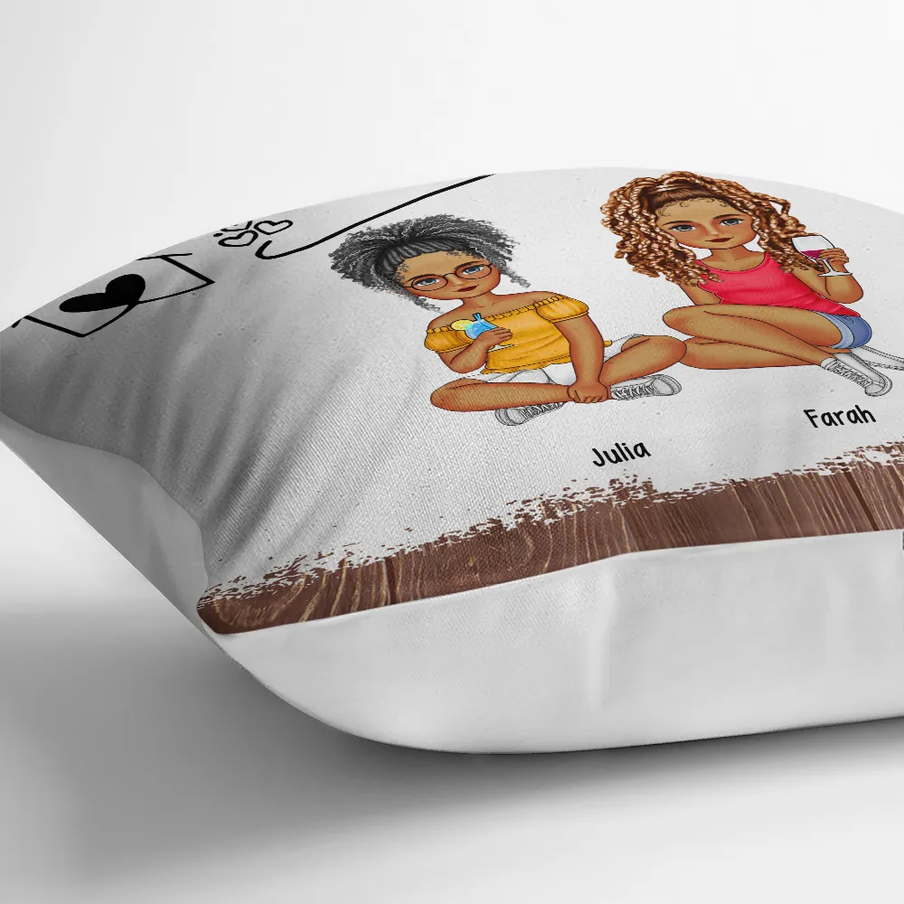QR Code Voice Upload Bestie I Wish You Lived Next Door - Personalized Pillow - Image 4