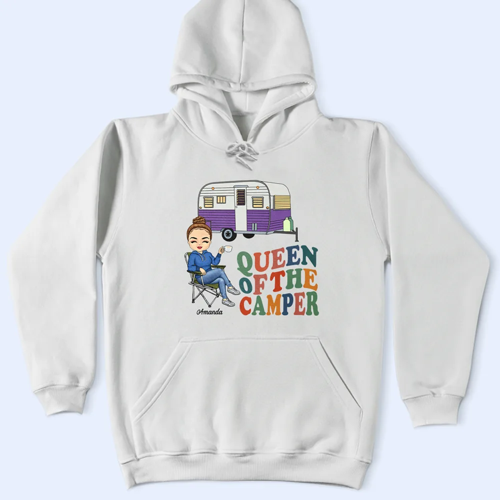 Queen Of The Camper - Personalized T Shirt - Image 4