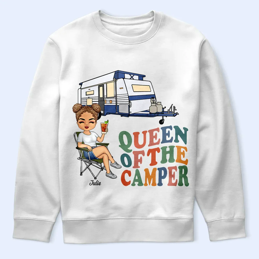 Queen Of The Camper - Personalized T Shirt - Image 5