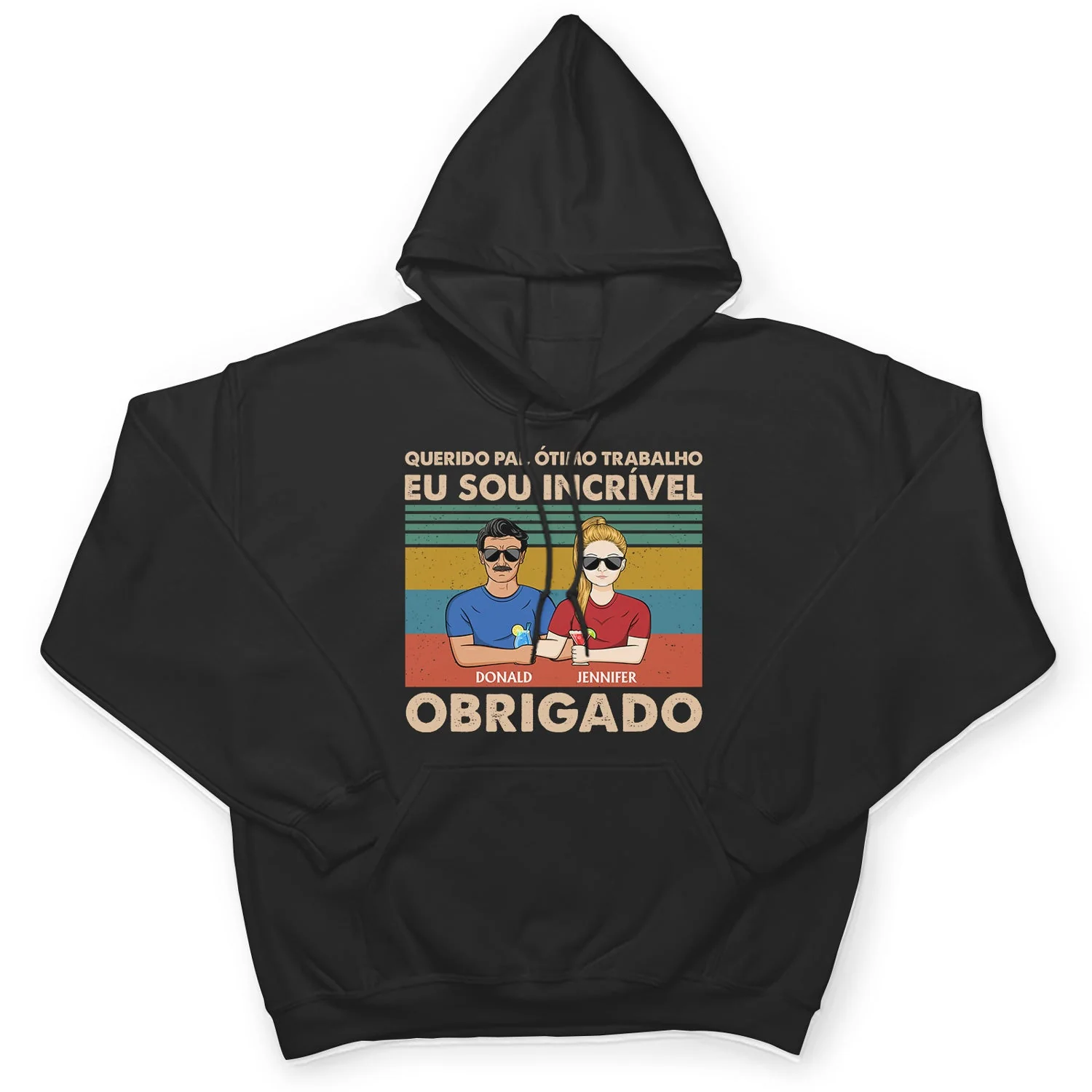 Querido Pai Ótimo Trabalho Nós Somos Incríveis Obrigado - T Shirt Personalizado - Image 4
