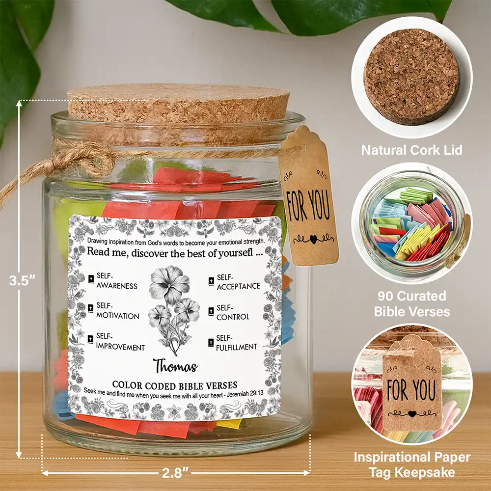Read Me Discorver The Best Of - Personalized Bible Verse Jar - Image 3