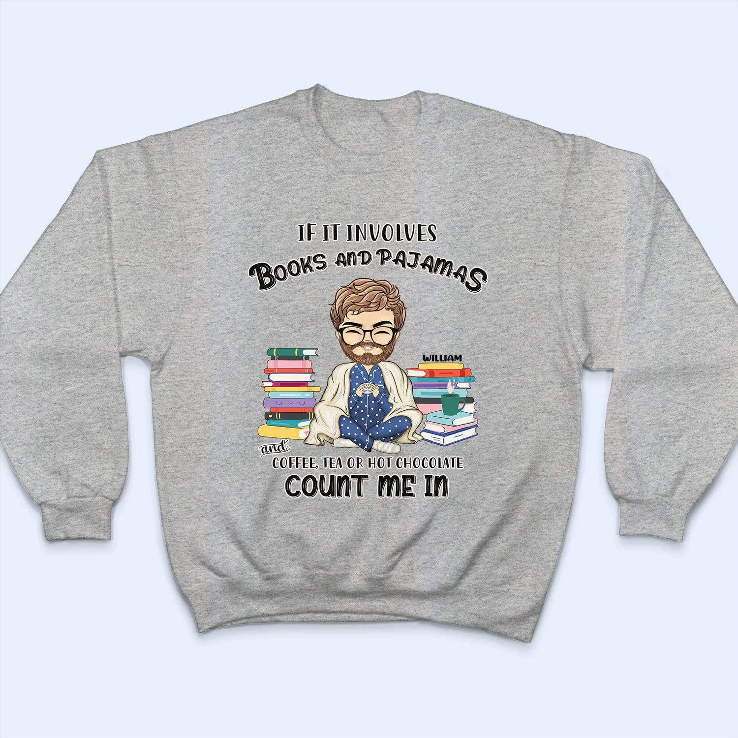 Reading Books And Pajamas - Personalized Custom Hoodie - Image 5