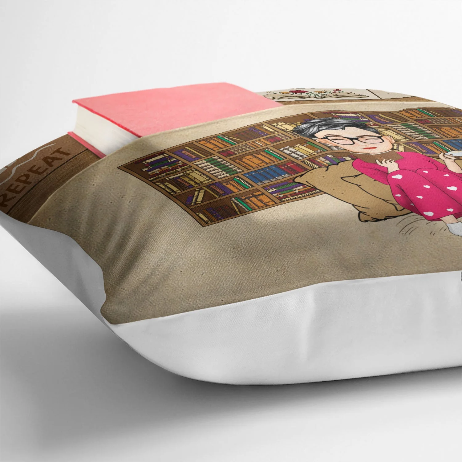 Reading My Reading Pillow - Gift For Book Lovers - Personalized Pocket Pillow - Image 4