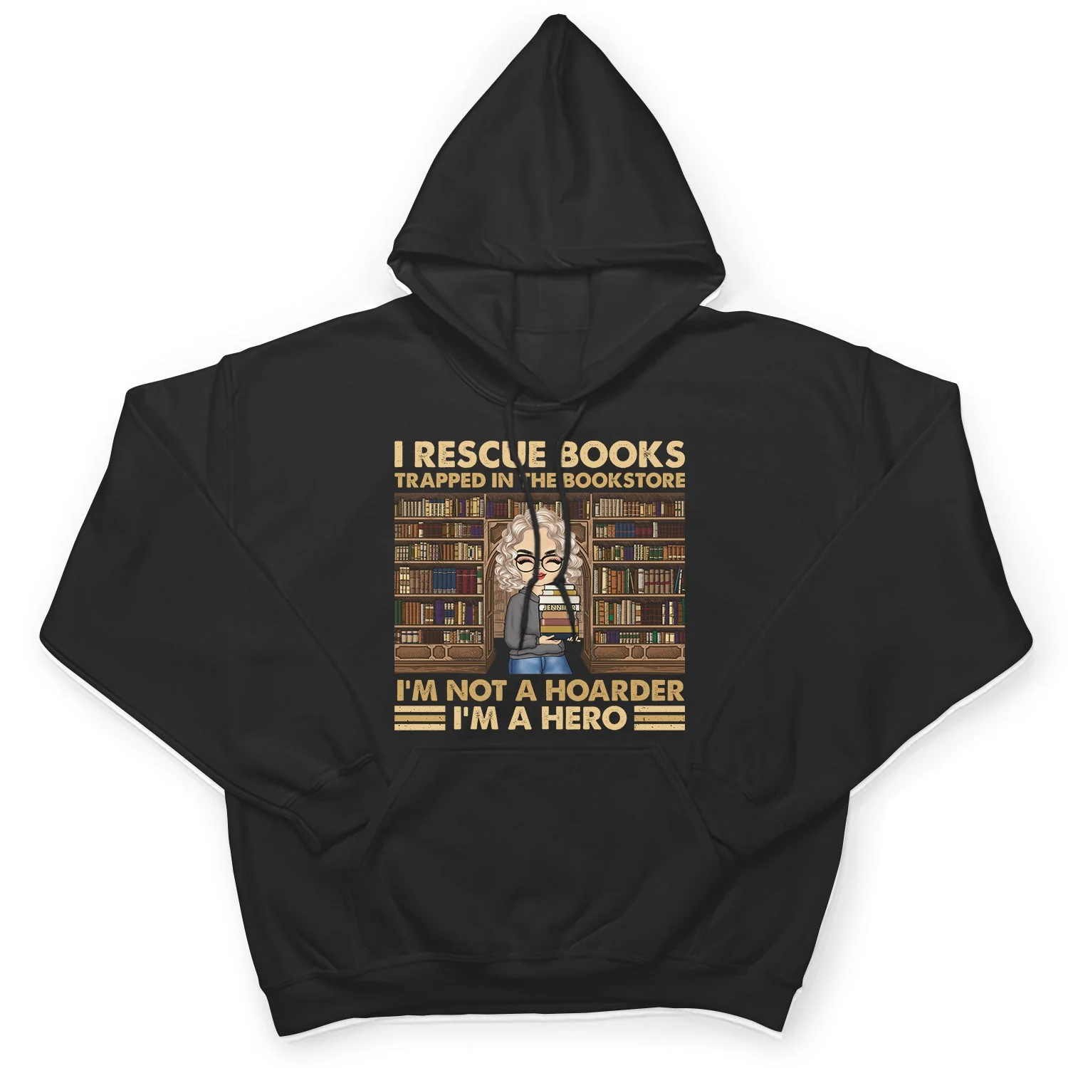 Reading Not A Hoarder - Gift For Book Lovers - Personalized Custom T Shirt - Image 4