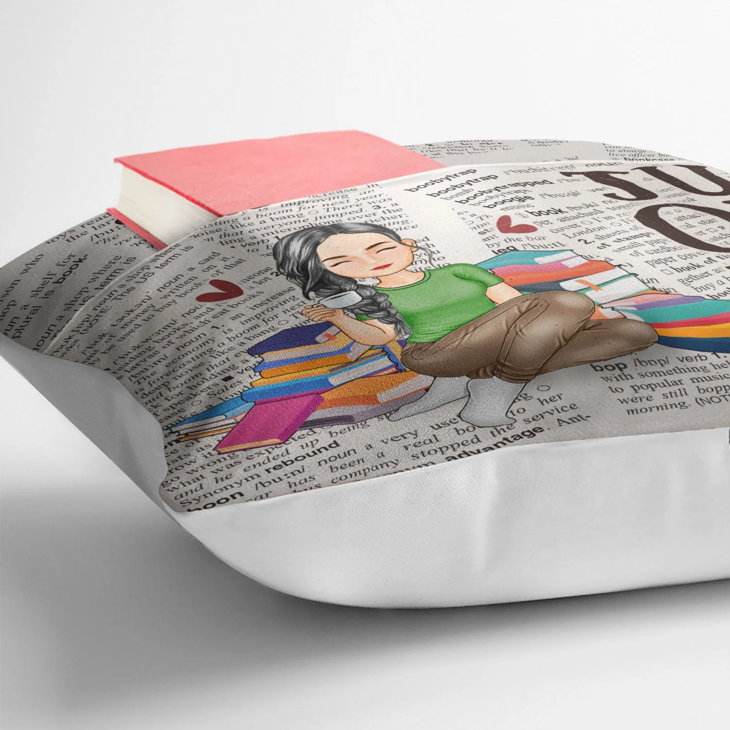Reading One More Chapter - Gift For Book Lovers - Personalized Pocket Pillow - Image 4