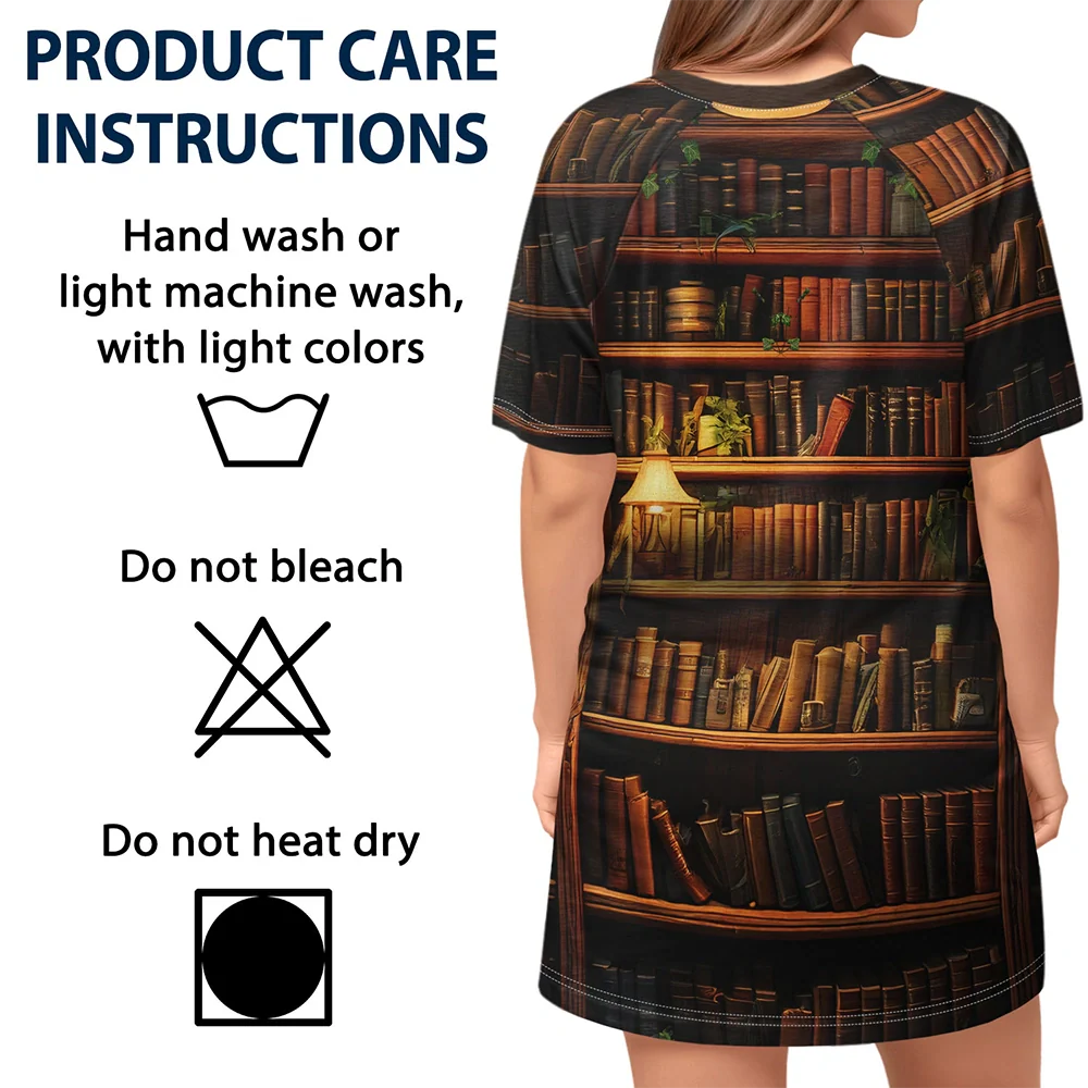 Reading Pajamas Girl Who Loves Books - Personalized Women's Sleep Tee - Image 5