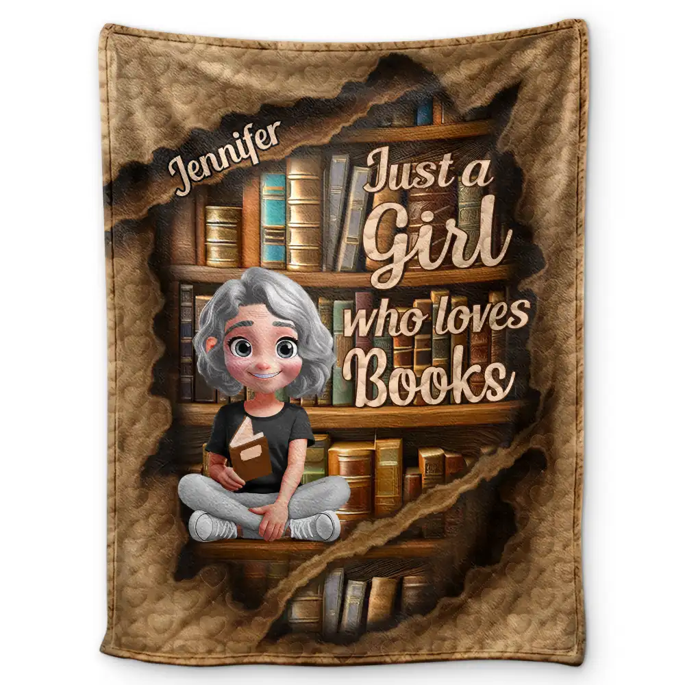 Reading Ripping Effect Girl This Is My Reading Blanket - Personalized Fleece Blanket, Sherpa Blanket - Image 2