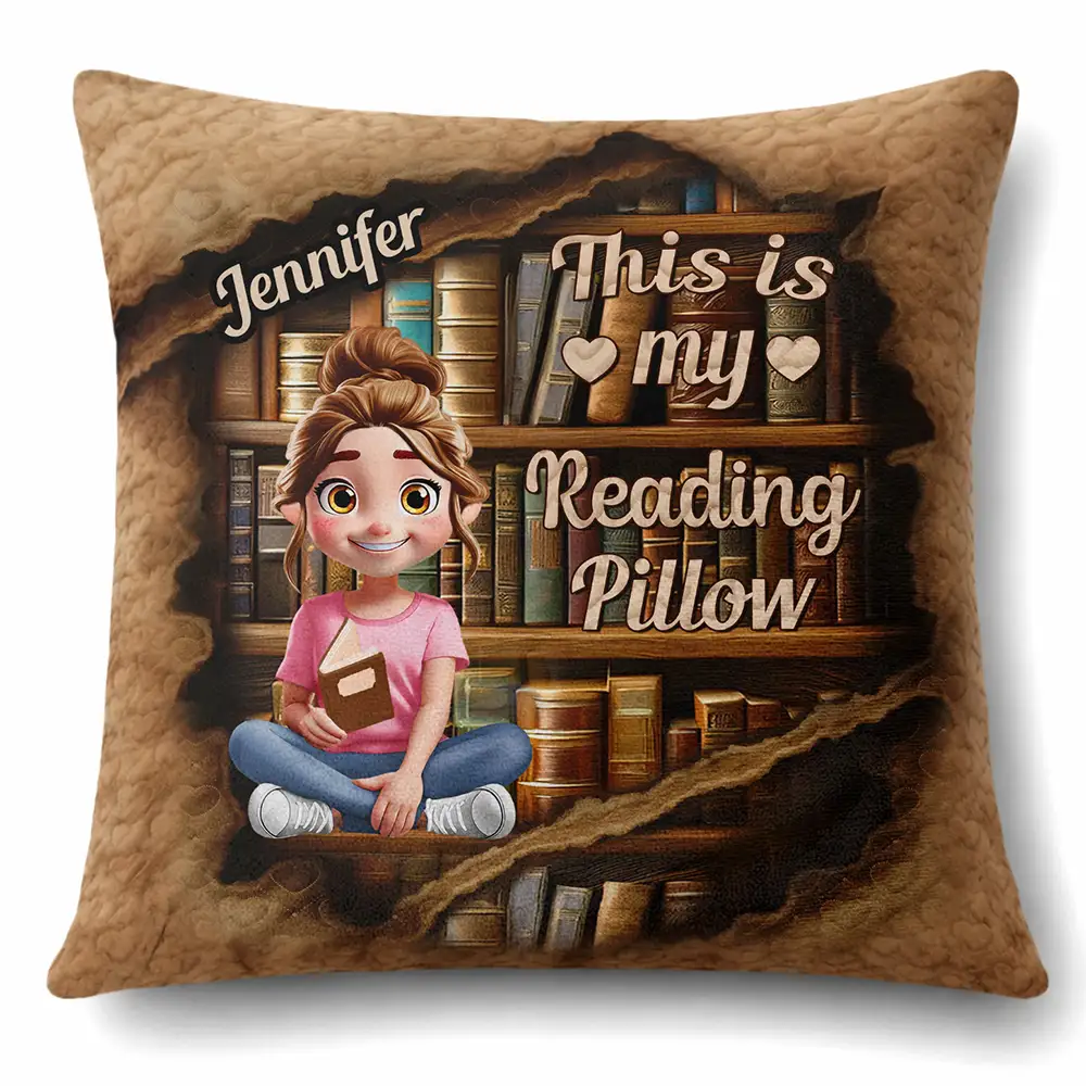 Reading Ripping Effect Girl This Is My Reading Pillow - Personalized Pillow