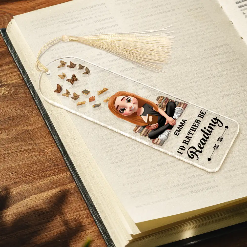 Reading World Belongs To Those Who Read - Personalized Acrylic Bookmark - Image 2