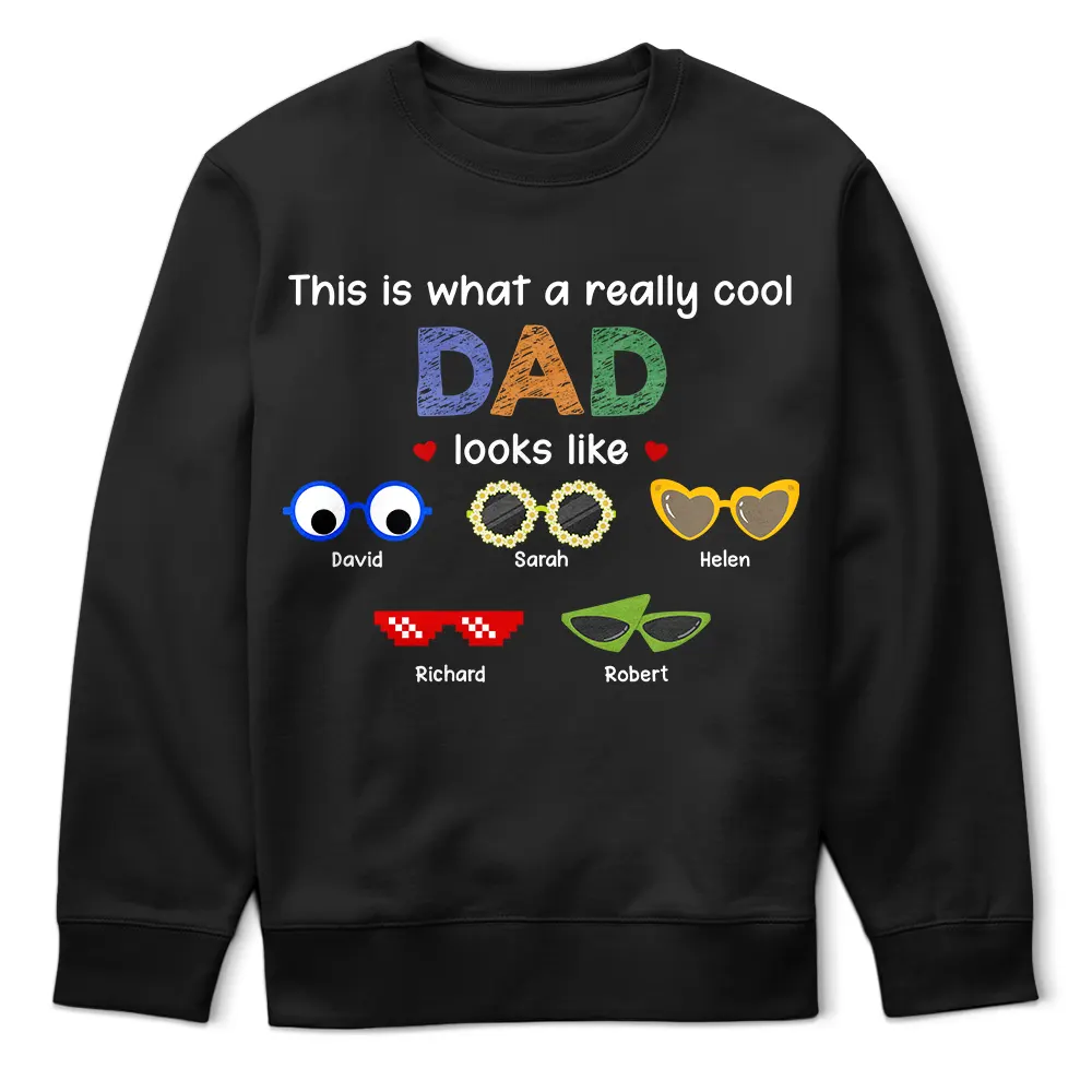 Really Cool Dad Looks Like - Personalized T Shirt - Image 5