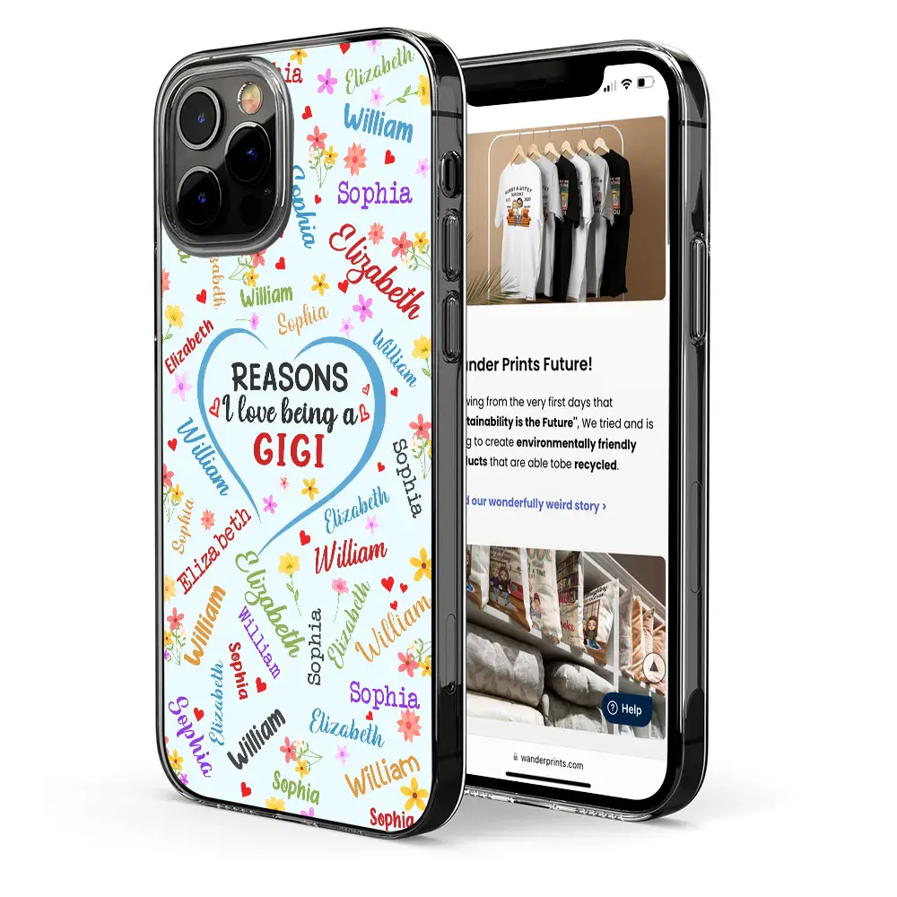 Reasons I Love Being A Grandma - Personalized Clear Phone Case - Image 2