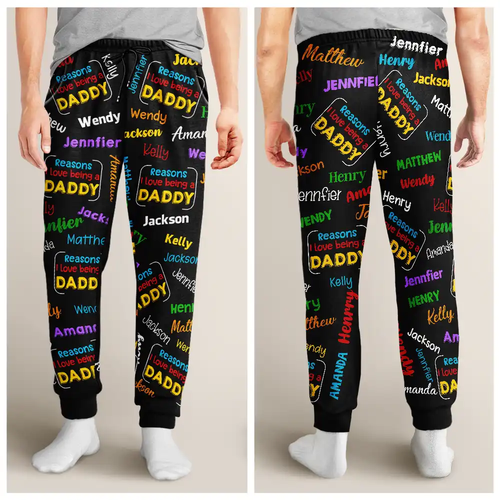 Reasons I Love Being Papa - Personalized Pajama Pants - Image 4