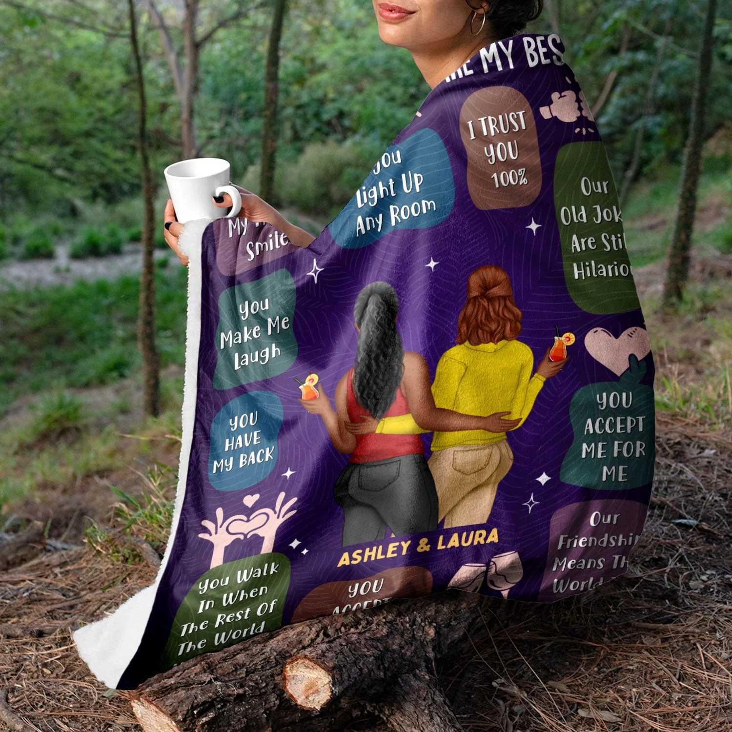 Reasons Why You Are My Bestie - Holiday, Birthday, Loving Gift For Friends, Colleagues - Personalized Fleece Blanket - Image 5