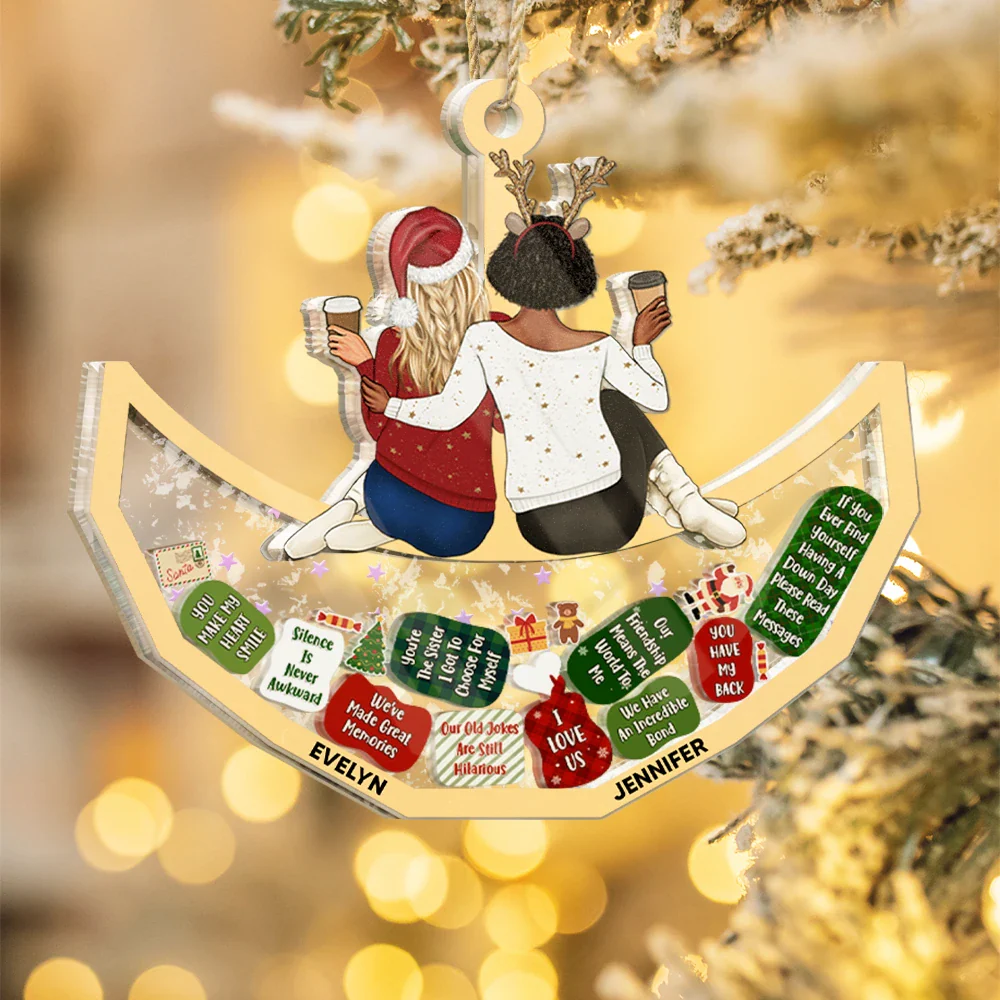 Reasons You Are My Besties - Personalized 3-Layered Acrylic Shaker Ornament - Image 5