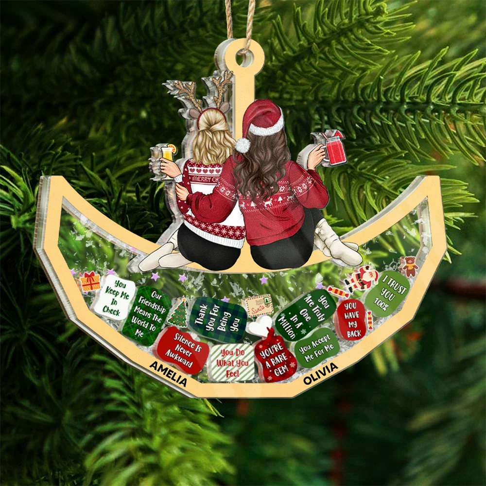 Reasons You Are My Besties - Personalized 3-Layered Acrylic Shaker Ornament - Image 7