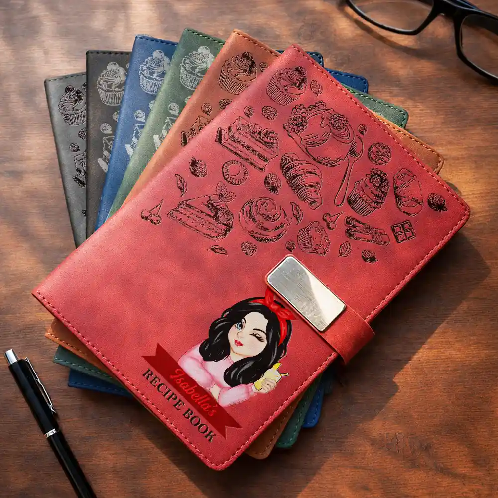 Recipe Book - Personalized Leather Notebook Set - Image 3