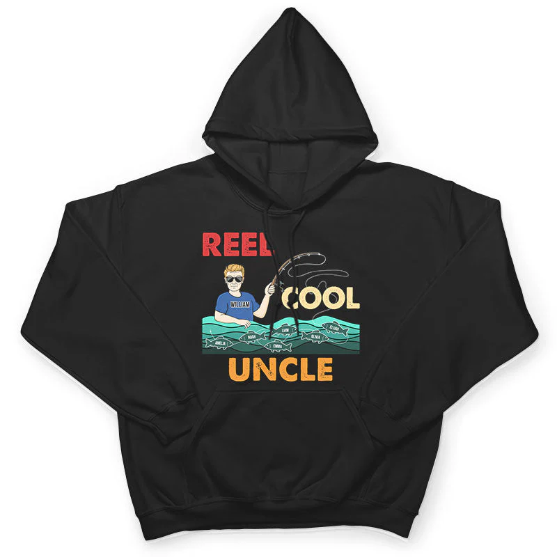 Reel Cool Grandpa Daddy Uncle - Gift For Father - Personalized Custom T Shirt - Image 4