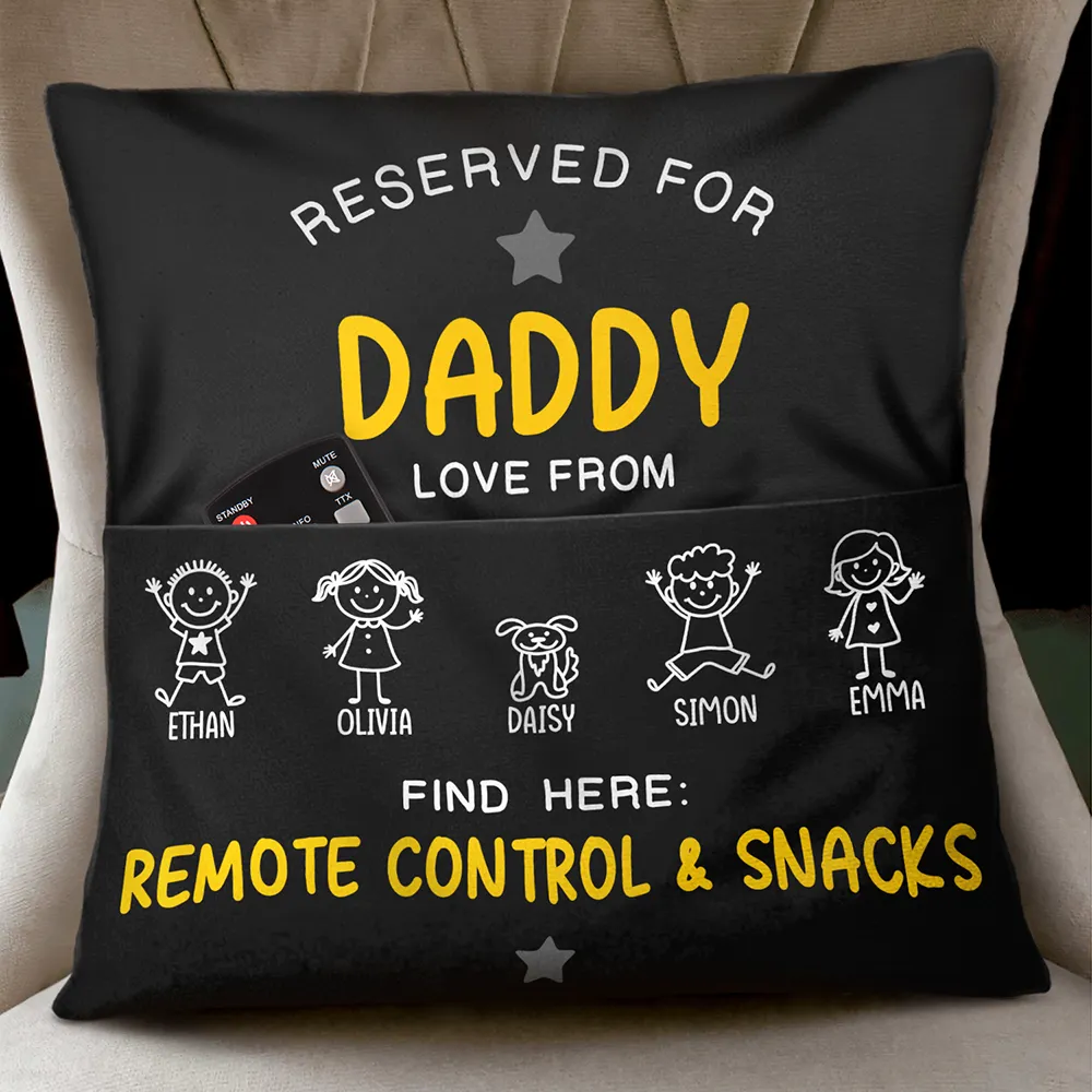 Reserved For Grandad Daddy - Personalized Pocket Pillow - Image 3