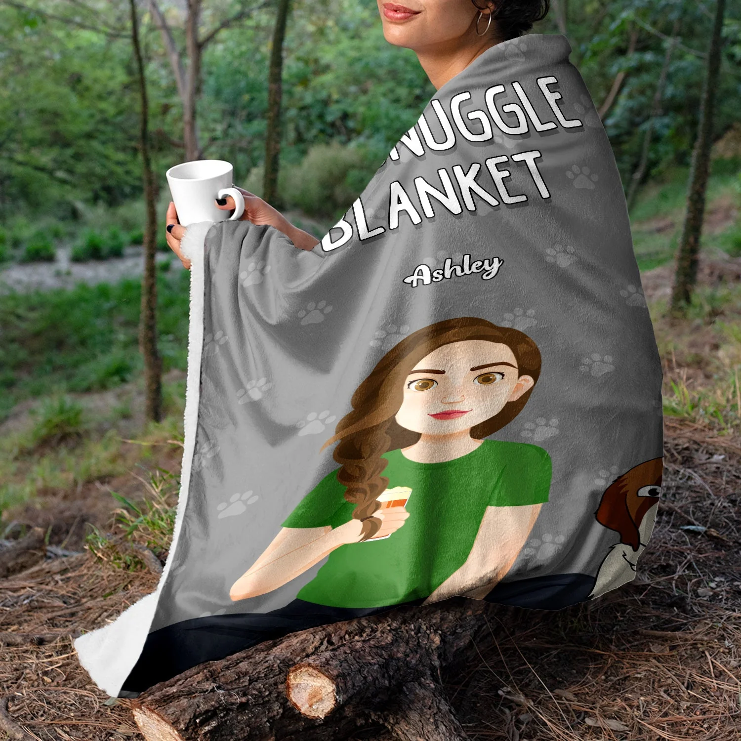 Reserved For Me And My Dogs - Gift For Dog Lovers - Personalized Fleece Blanket - Image 3