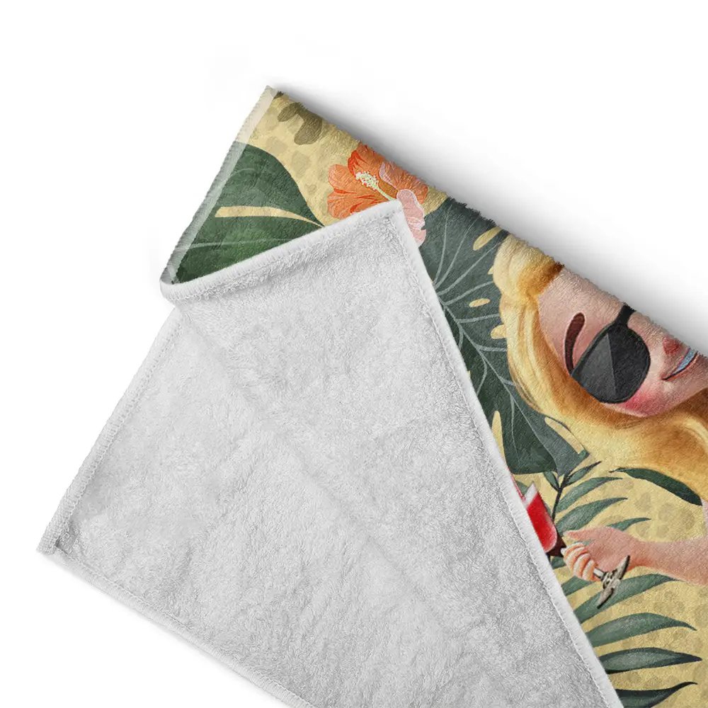 Retirement Plan Permanent Vacation - Personalized Beach Towel - Image 4
