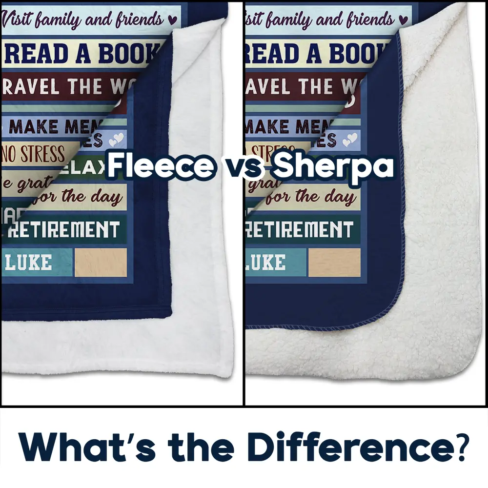 Retirement Rules Funny Farewell Gift - Personalized Fleece Blanket, Sherpa Blanket - Image 4