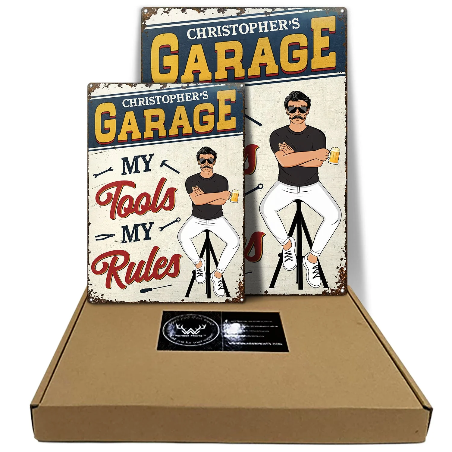 Retro Garage Fix Anything Except Stupid - Garage Home Decor - Personalized Custom Classic Metal Signs - Image 5