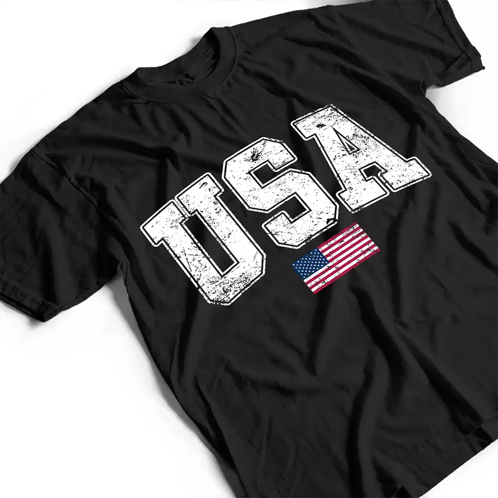 Retro USA Flag - T Shirt - Image 2