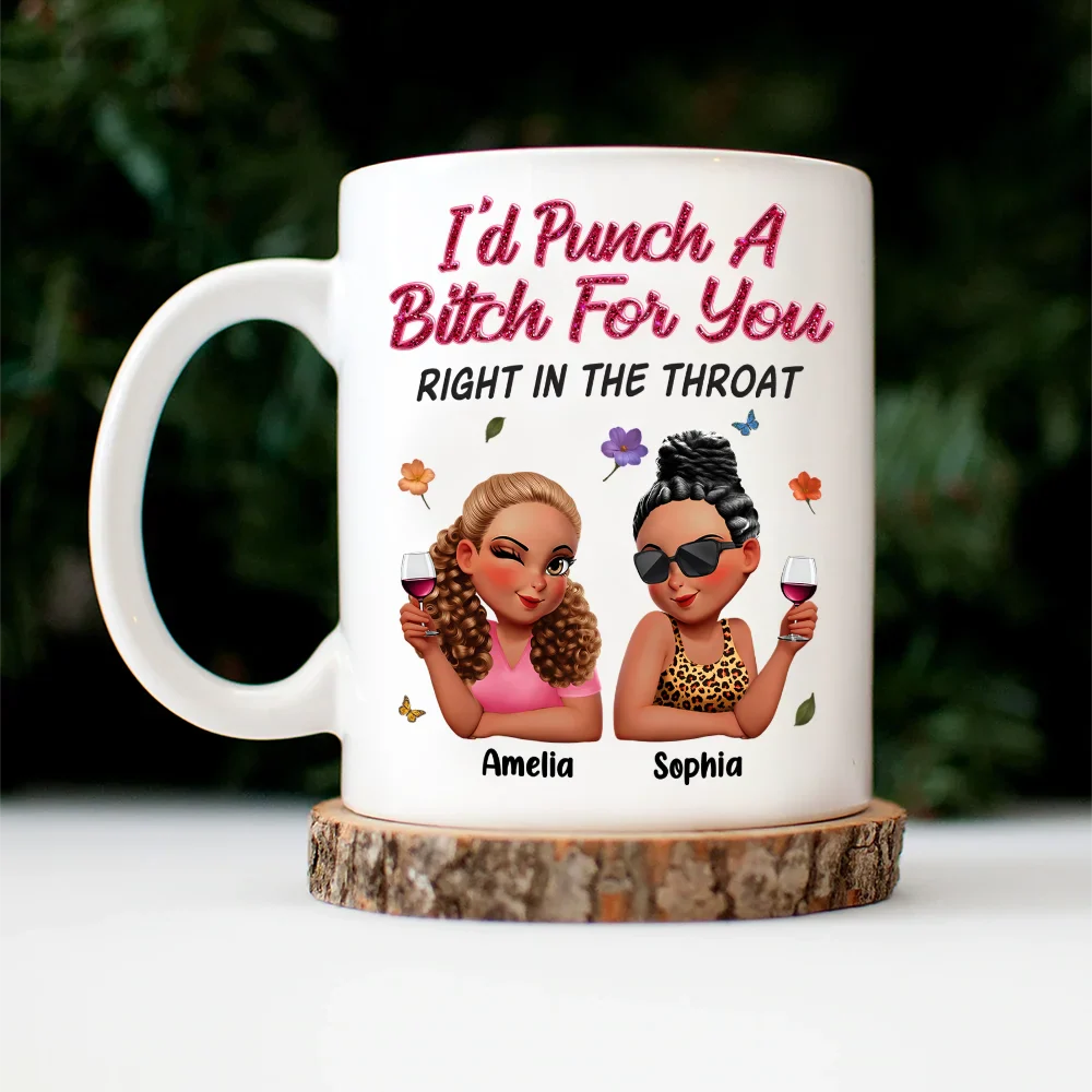 Right In The Throat 3D Bestie - Personalized Mug - Image 4