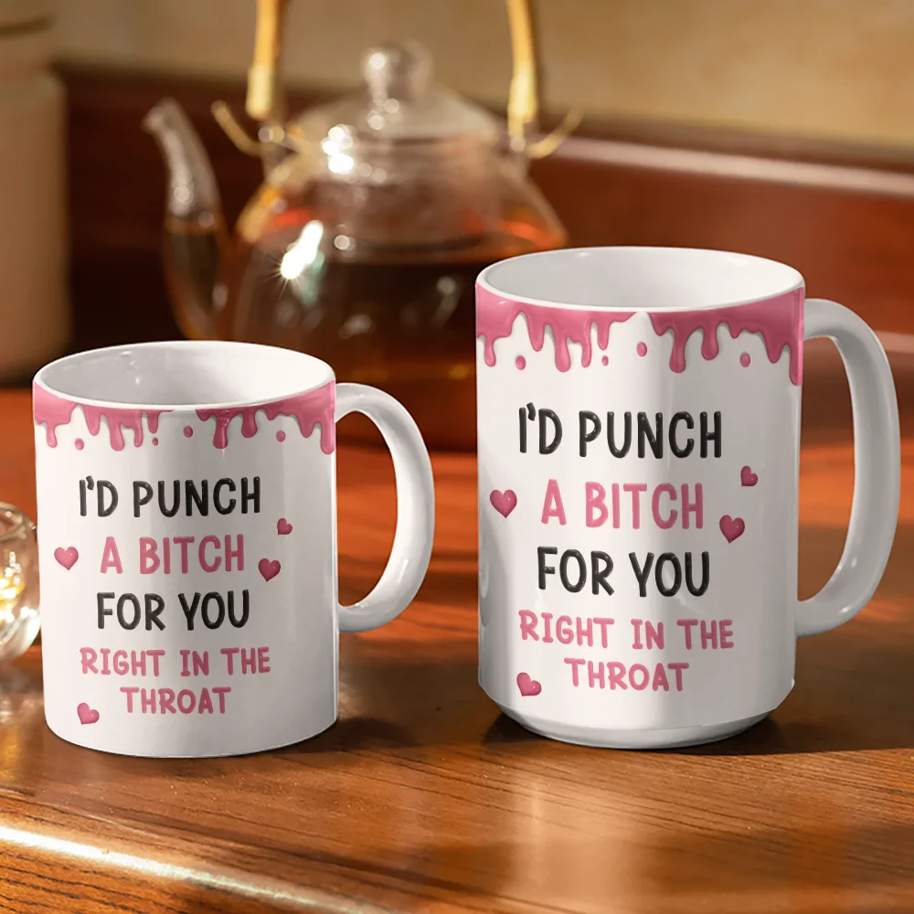Right In The Throat Backside Besties - Personalized White Edge-to-Edge Mug - Image 3