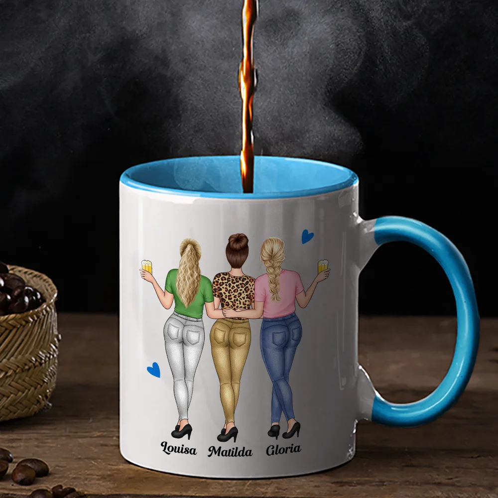 Right In The Throat Besties - Personalized Accent Mug - Image 2