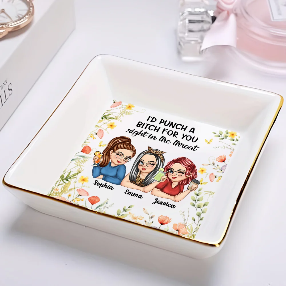 Right In The Throat Besties - Personalized Ring Dish - Image 2