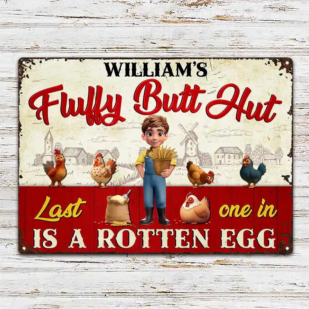 Rise And Shine Mother Cluckers - Personalized Classic Metal Signs - Image 2