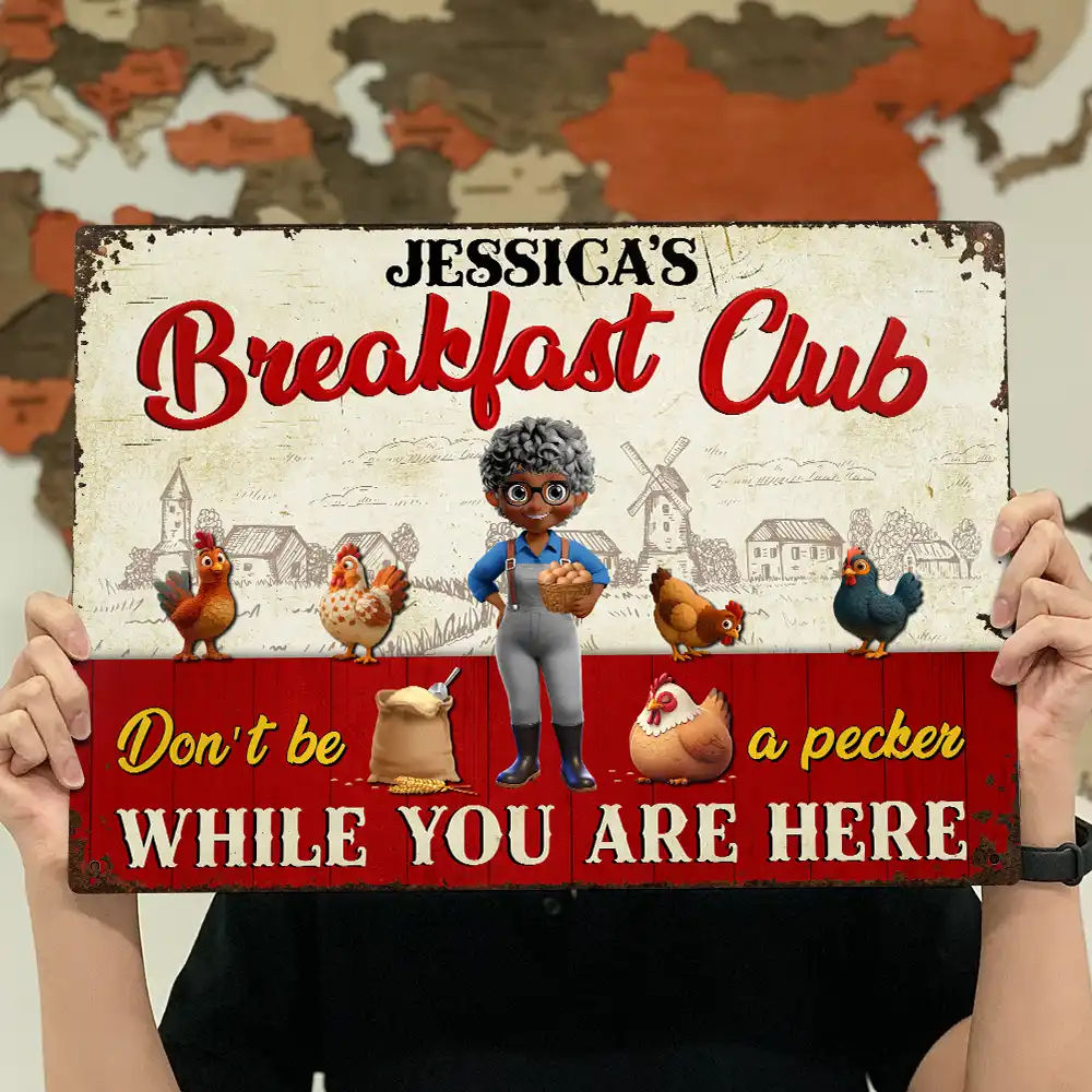 Rise And Shine Mother Cluckers - Personalized Classic Metal Signs - Image 4