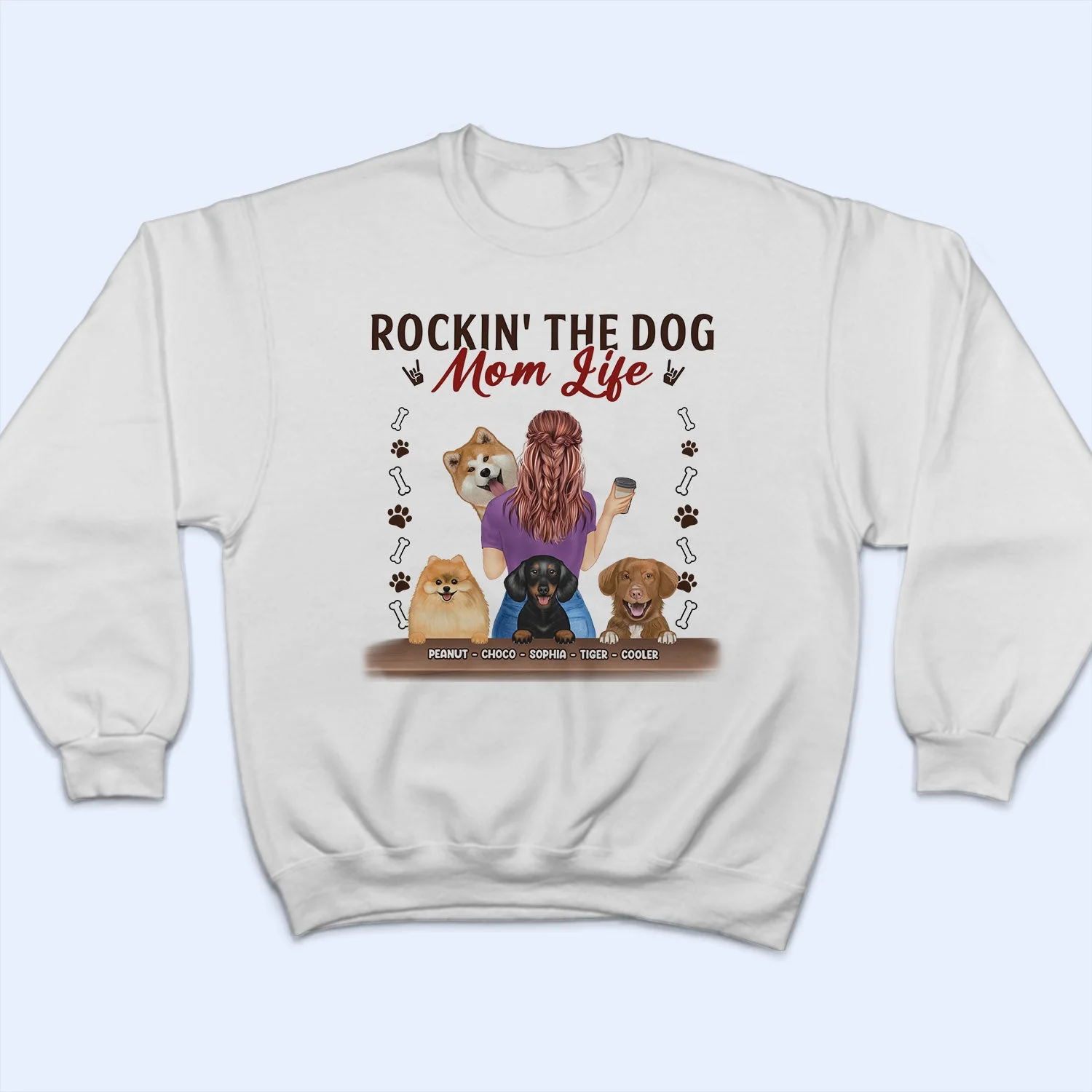 Rockin' The Dog Mom Dog Dad Life - Gift For Dog Lovers - Personalized T Shirt - Image 4