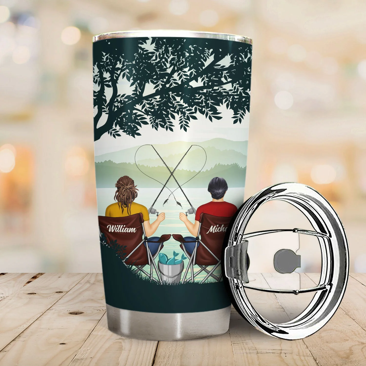 Rod To My Reel - Gift For Couples - Personalized Tumbler - Image 2