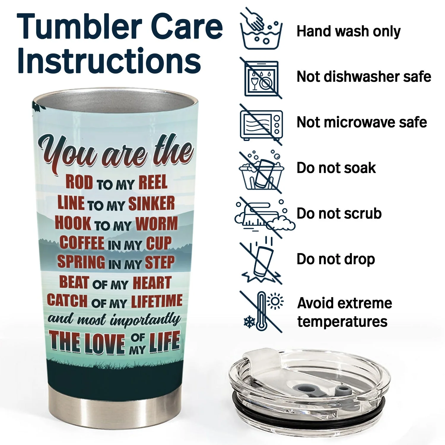 Rod To My Reel - Gift For Couples - Personalized Tumbler - Image 5