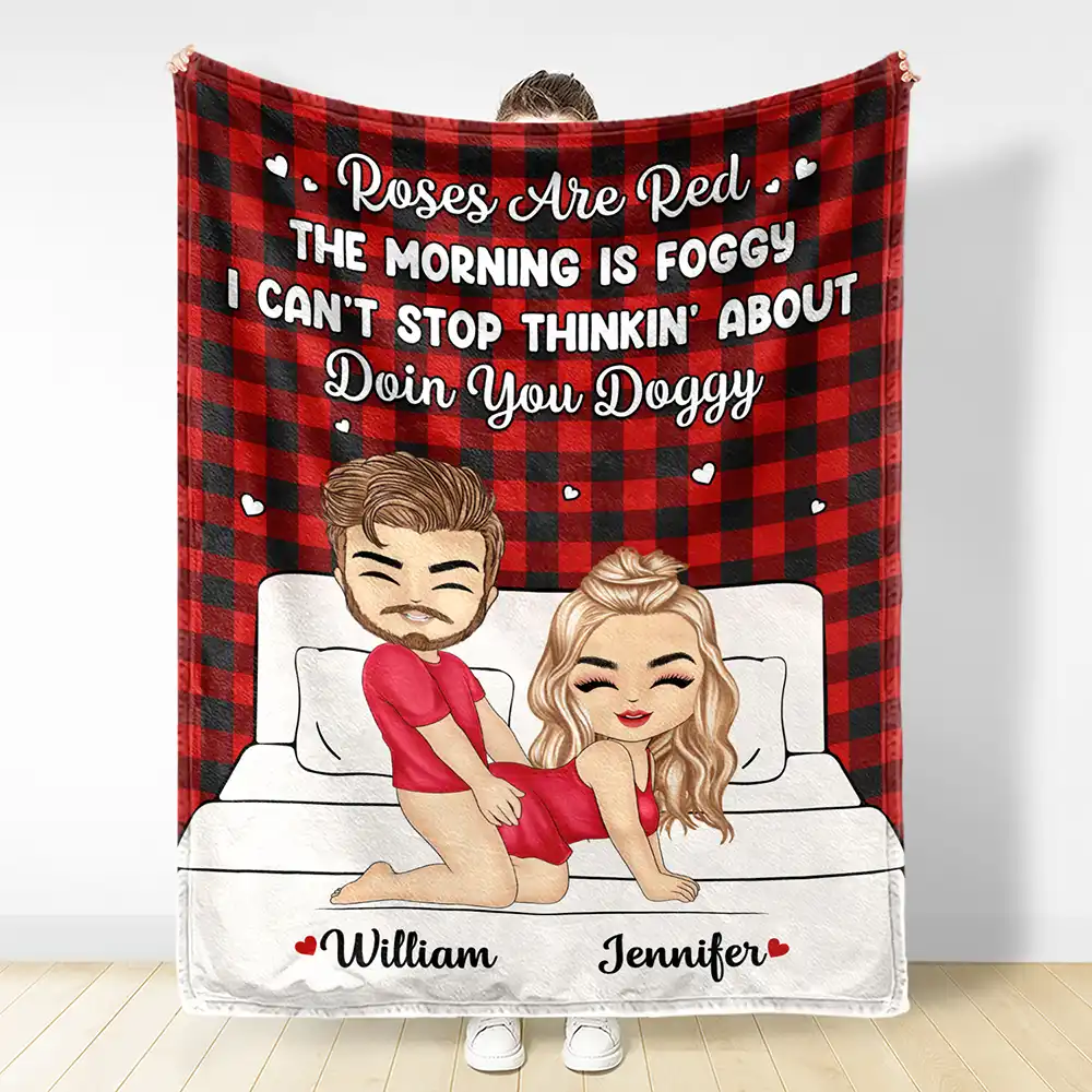 Roses Are Red The Morning Is Foggy - Personalized Fleece Blanket, Sherpa Blanket