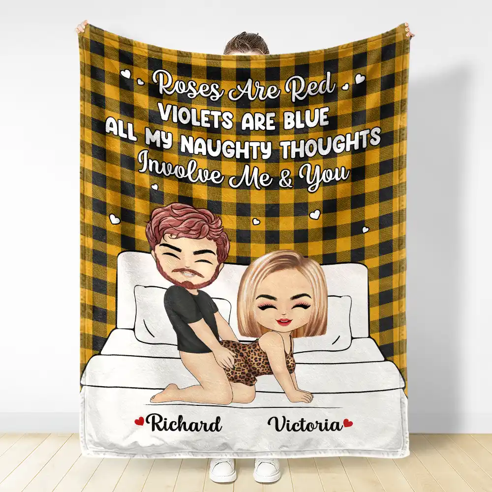Roses Are Red The Morning Is Foggy - Personalized Fleece Blanket, Sherpa Blanket - Image 3